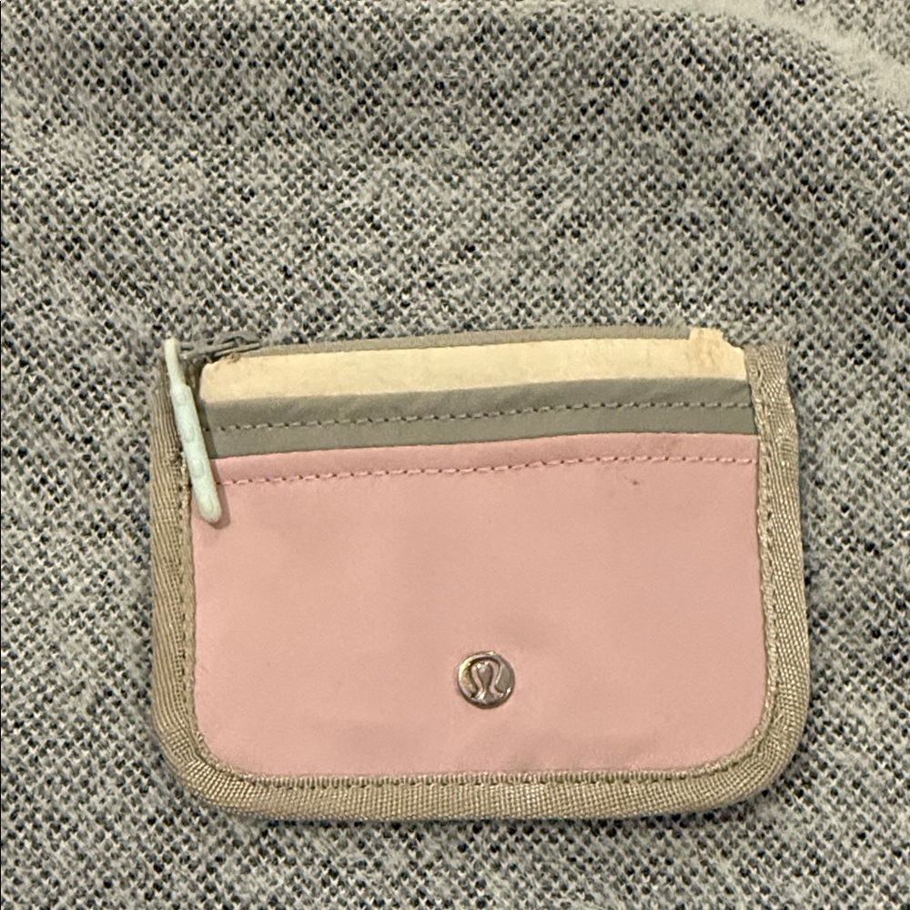 Lululemon Pink and Beige Coin Purse